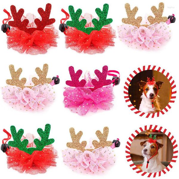Hundebekleidung Hut Zubehör Kopfbedeckung Geburtstag Haustier Pailletten Welpe Weihnachtsfeier liefert Kostüm Katze Zubehör für kleine Hunde Kostenloses Schiff