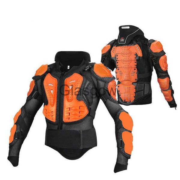 Vestuário de motocicleta masculino Jaqueta de motocicleta Armadura corporal para equitação Terno de proteção Motocross Corrida de coluna Coluna de armadura de peito Almofada de cross country jaquetas x0803