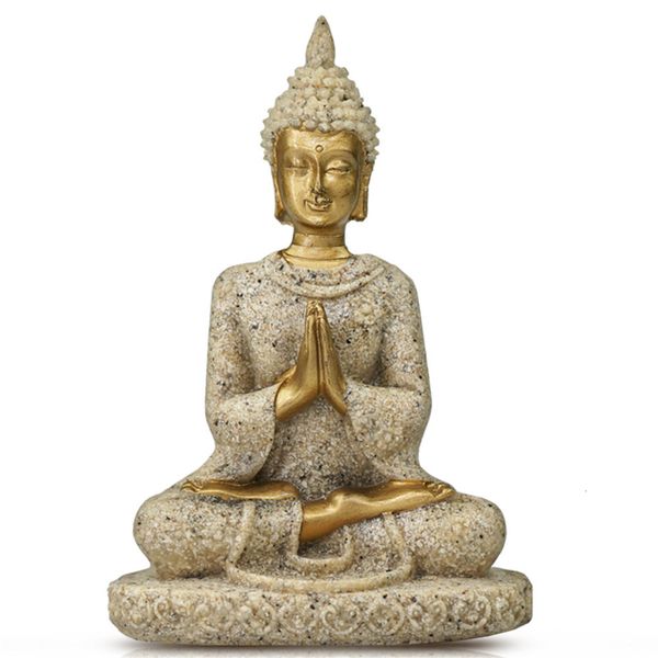 Oggetti decorativi Figurine Arenaria Statua di Buddha Resina Artigianato Soggiorno Ingresso Decorazione della casa Sud-est asiatico Scultura Bodhisattva 230802