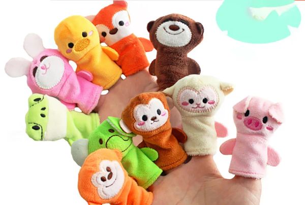 Fingerpuppen Tiere Spielzeug Niedliche Cartoon Stofftier Handpuppe Kinderspielzeug gsh