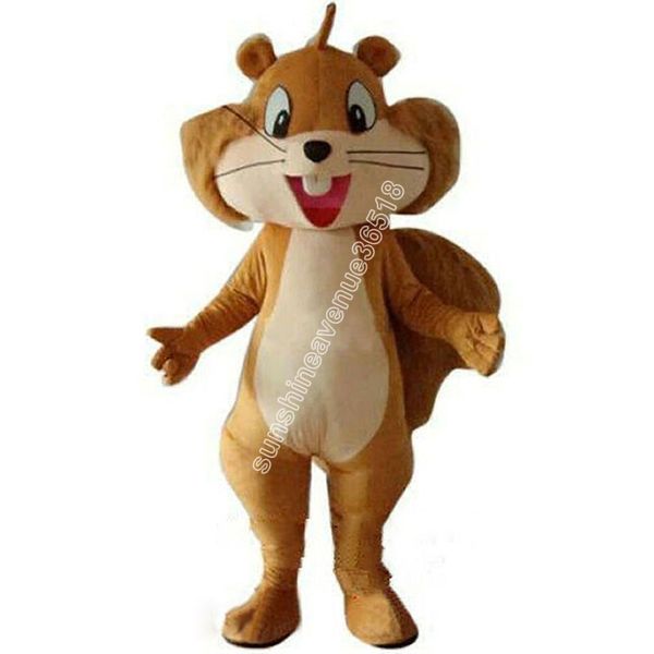 Costume mascotte scoiattolo Top Cartoon Personaggio a tema anime Carnevale Unisex Adulti Taglia Natale Festa di compleanno Vestito da esterno