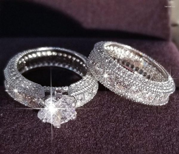 Fedi nuziali Set di anelli per le donne Regalo di anniversario dito di fidanzamento