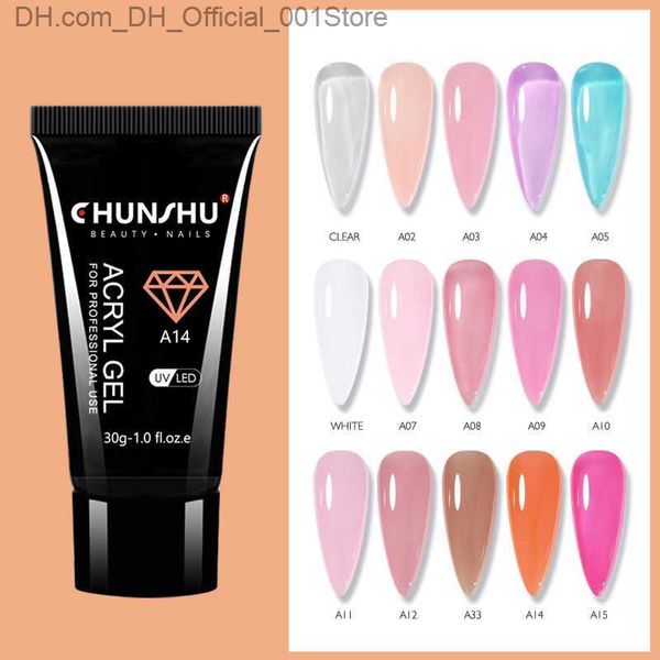 Nagellack CHUNSHU Naked Pink Solid Poly Nagelgel Polieren Semi permanent 30G Acrylgel Nagelverlängerung DIY French Nail Art Design Z230804