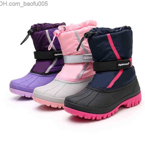 Stiefel Kinder Winter Schneestiefel für Kinder Mädchen lässige Baumwollschuhe warme Schuhe Jungen Anti-Rutsch wasserdichte Gummi-Sohle-Baby Plüsch 211227 Z230804