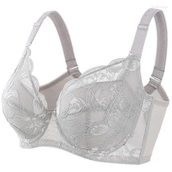 BHs Damen Beauty Spitzen-BH Plus Size Nicht gepolsterter Minimizer Vollfiguriger Bügel-Büstenhalter 34 36 38 40 42 44 46 48 B C D E FGH