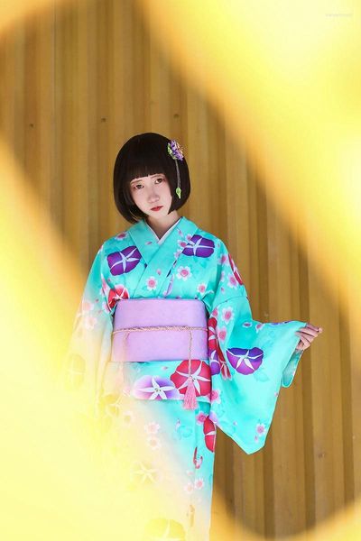 Abbigliamento etnico Kimono giapponese tradizionale Costume Geisha Cosplay Obi Yukata Kimono per abito femminile da karate