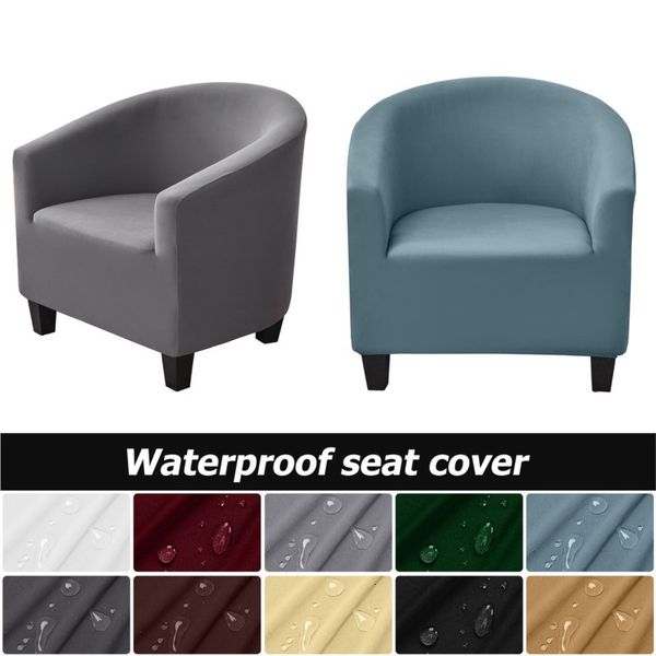 Stuhlhussen Wasserdichter Sofabezug Sessel Stretch Tub Seater Club Couch Schonbezug für Zuhause Wohnzimmer Protector 230802