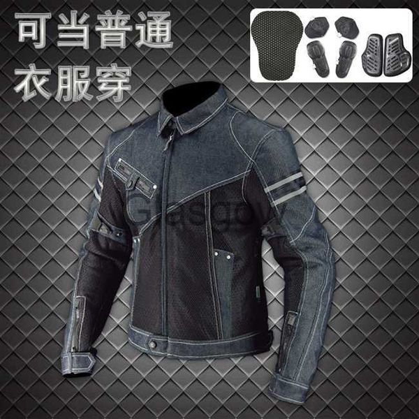 Abbigliamento da motociclista Tuta da equitazione da uomo Giacca da moto estiva in maglia JK006 Giacca da moto da motociclista da cavaliere anticaduta tuta da corsa x0803