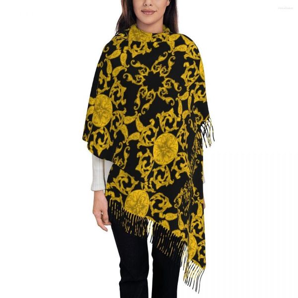 Eşarplar Altın Barok Elementler Şallar ve Sargılar Gece Elbiseleri Kadın Giyim Giyim