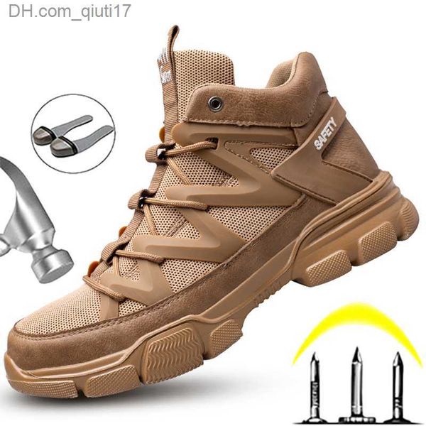 Stiefel Leichte Sicherheitsschuhe Arbeitsstiefel Sportschuhe Stahlkappen Unverwüstliche Schutzschuhe Herren Gelochte Arbeitsschuhe Z230803