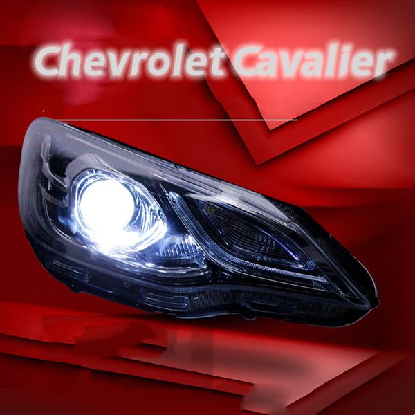 Autoscheinwerfer für Chevrolet Cavalier 20 16–20 19, Scheinwerferbaugruppe, umgerüstet, LED-Tagfahrlicht, Blinker