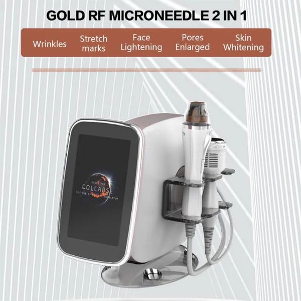 Desktop Rf Laser Microneedling Acne Rimozione della cicatrice Ringiovanimento della pelle antietà Sbiancamento Rafforzamento Face Lifting Mini RF Micro Needle Machine