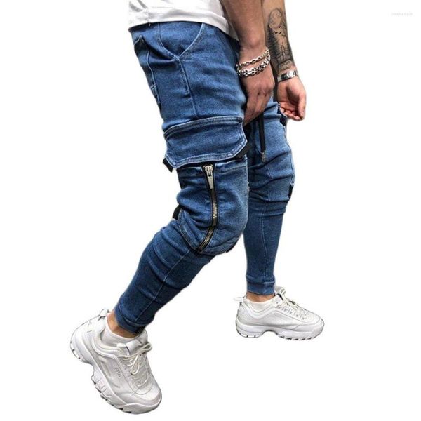 Männer Jeans Ladiguard Sexy Denim Hosen Männer Casual Riesige Tasche Hosen Herren Mode Hip Hop 2023 Europäischen Stil Demin Pantalon