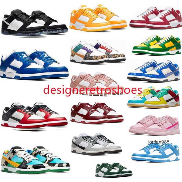 2024 Panda low StrangeLove scarpe da corsa per uomo donna triple sneakers basse rosa Nero Bianco Grigio Nebbia Lilac UNC Rose Whisper Laser Orange