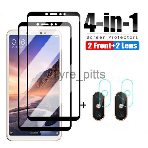 Protetores de tela de telefone celular 4 em 1 vidro protetor para Xiaomi Mi Max 3 2 Mix 2 2S 3 vidro temperado para Xiaomi Mi A3 A2 Lite A1 Lente Glass Film Protector x0803