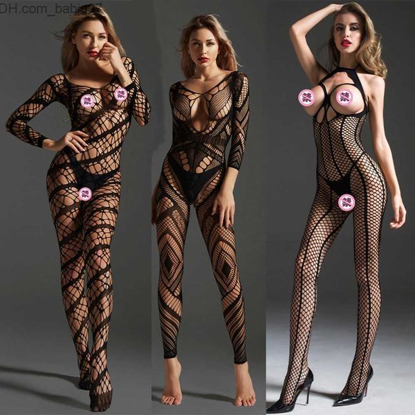 Seksi Çoraplar 18 Tür Seksi Vücut Stokları Kadın Açık Kasık Eric Lingerie Mesh Taytlar Bodysuit Teddies porno iç çamaşırı kostüm Z230803