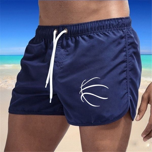Мужские шорты мужские купальники Maillot de Bain Boy Boy Basketball Print Swim Suits Boxer Shorts Swim Swrunks Мужчины купальные серф -коры