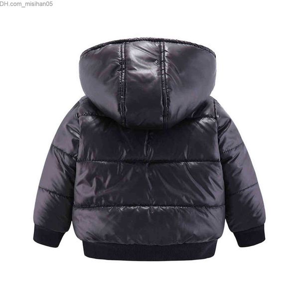Casaco de penas Mudkingdom para bebês meninos jaqueta de inverno com capuz sólido destacável à prova de vento para roupas infantis de algodão quente acolchoado casaco para meninas 211027 Z230803
