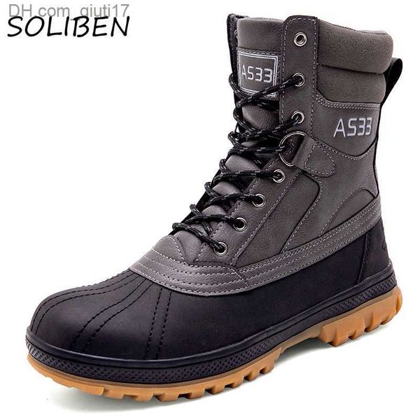 Stiefel SOLIBEN Taktische Militärische Kampfstiefel Herren Stiefeletten Jagd Wandern Camping Berg Winter Arbeitsschuhe Freizeitstiefel Z230803