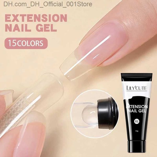 Nagellack LILYCUTE Extension Nail Gel Transparent Pink UV LED Extension Gel Nail Tip Enhancement Slider Solution Fast Extension Gel Z230802