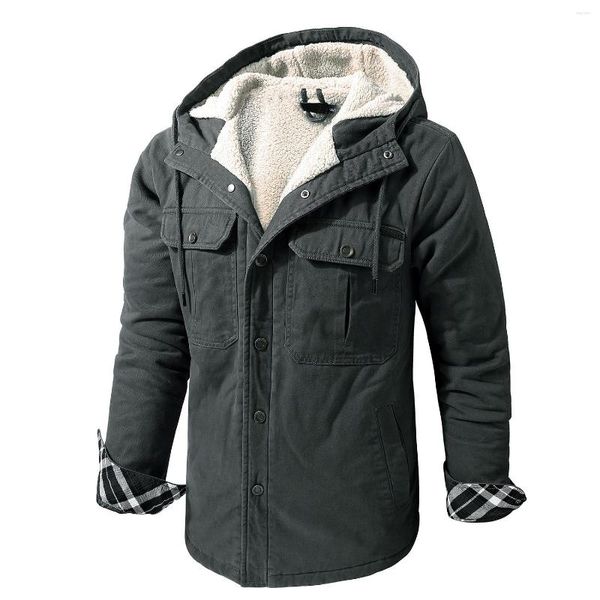 Männer Jacken Männer Winter Jacke Mantel Mit Kapuze Warme UNS Große Größe Bomber Fleece Mäntel Casual Streetwear Hip Hop Hohe qualität 224