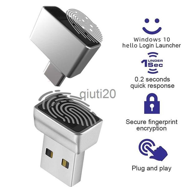 Accesso di impronta digitale Accesso USB Dispositivo Modulo lettore di impronte digitali per Windows 10 Hello Biometrics Key Security Key Passcode Notebook gratuito Scanner biometrico Lock x0803