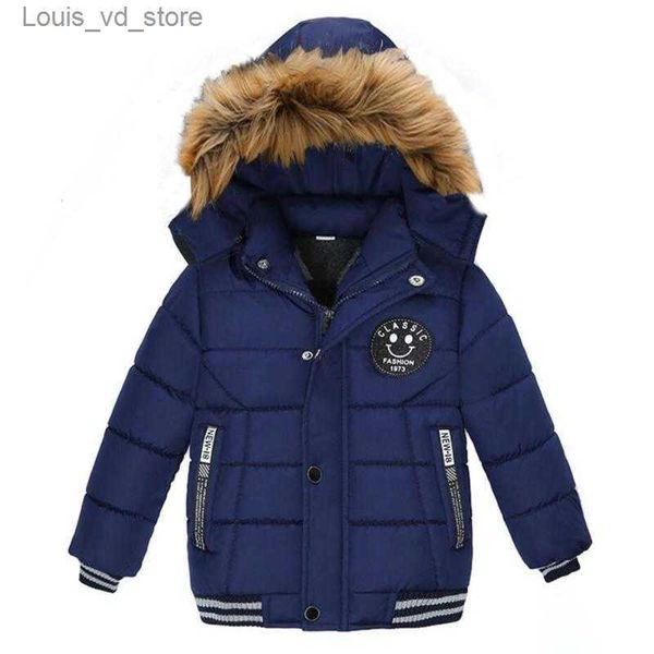 Jaquetas Jaquetas 2-6 anos para bebês meninos, jaqueta de inverno russa com capuz grosso quente para roupas externas infantis casacos de tempestade de pele roupas infantis1 T230803