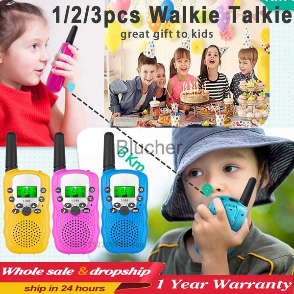 Walkie Talkie Kids Walkie Talkie 123PCS celular Handheld Transceptor Highlight Phone Radio Interphone Mini Toys Talkie Walkie Boy Girl Gifts x0802