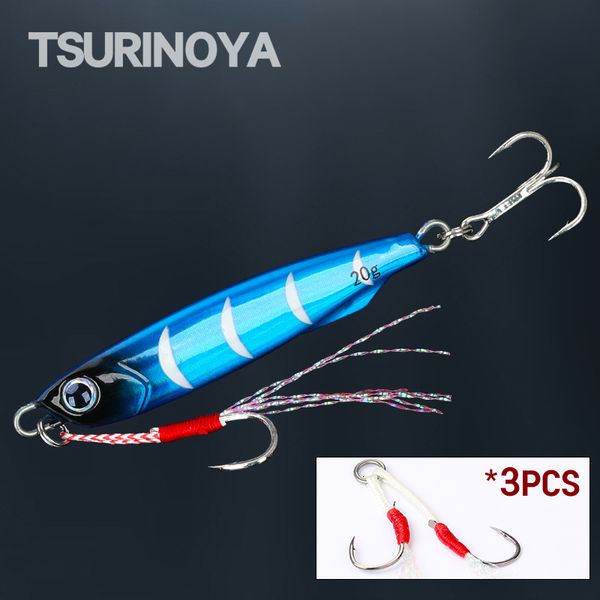 Iscas Iscas TSURINOYA Shore Fishing Metal Jig 20g 30g 40g Long Casting Lure BAYONET Inshore Sea Hard Bait Bass Jigging Tackle 230802