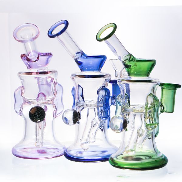 Glas-Wasserpfeife berauschende Dab-Rigs Wasserpfeifen Starry Ball Circulation Smoking Joint Handgefertigter Multifunktionstopf mit 14 mm