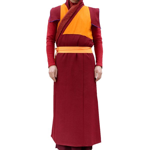 Tibetischer Lama, ärmellose Kleidung, langes und verdicktes Dongga-Unterhemd, Tibet, Winter, Wärmeerhaltung, klösterliche Mönchskleidung, Mann