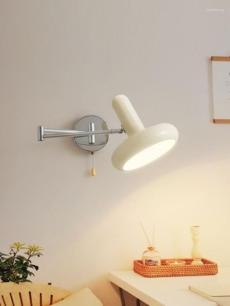 Wandleuchten Nordic Rocker Kreative Lampe für Wohnzimmer Aisel Foyer Schlafzimmer Nachttisch Retro einziehbare Studie Leseleuchte