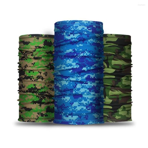 Cachecóis Costurados Camuflado Anti Poeira UV Buff Bandana Lenço de Cabeça Máscara Facial Motocicleta Bicicleta Pesca Esporte Tiara