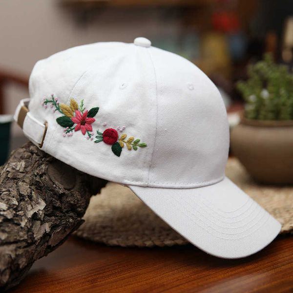 Produtos de estilo chinês atacado diy flor bordado chapéu com aro boné pico kits de ponto cruz conjunto de arte de costura artesanal bordado presente
