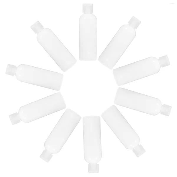 Garrafas de armazenamento Squeeze Bottle Conjunto de viagem Artigos de higiene Recipientes Tamanho de loção Shampoo recarregável Plástico transparente