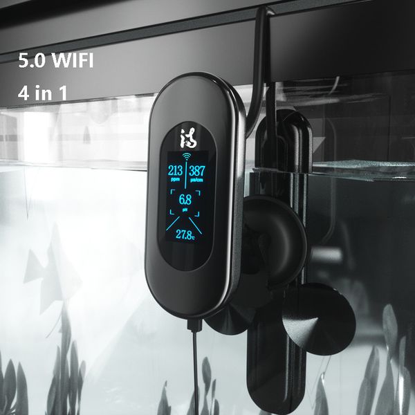 Outros peixes de aquário Ibowl WIFI 5 0 5 0Pro 6 em 1 Detector Display digital Monitor de qualidade da água PH TDS EC máquina de temperatura 230802