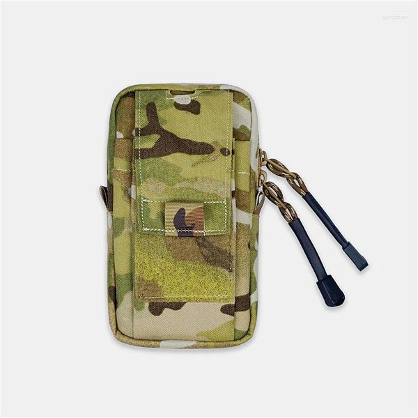 Borse portaoggetti Multicam Tattico per esterni Borsa per cellulare Power Bank Zaino militare portatile Gilet Espansione Borsa da appendere