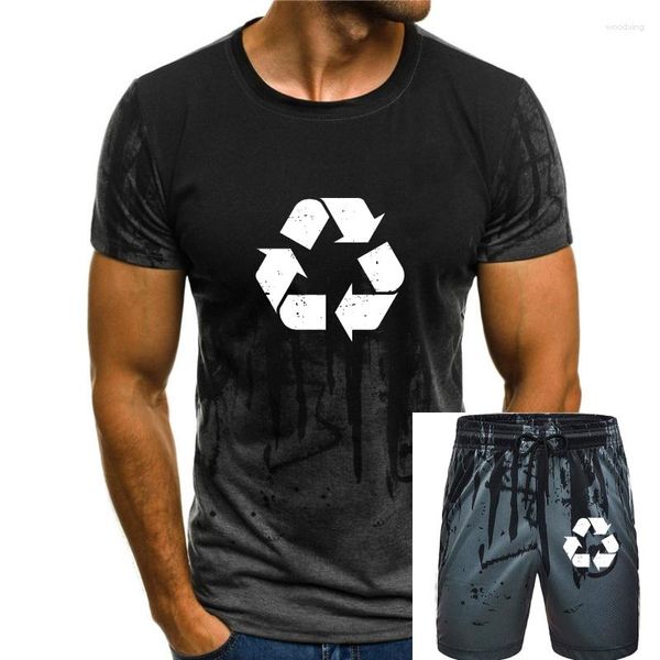 Tute da uomo Recycle Symbol T Shirt Retro Logo Uomo Donna Bambini Karma 80S Vintage Graphic Tee Cotton Short Sleeve