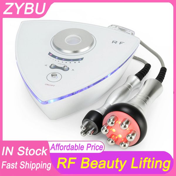 Portatile 2 in 1 RF lifting della pelle viso corpo Macchina di bellezza per la cura degli occhi Bipolare RF Radiofrequenza multipolare anti invecchiamento rimozione delle rughe Con 2 sonde