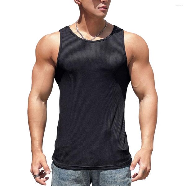 Erkek tank üstleri yaz vücut geliştirme erkekler spor salonu fitness egzersiz kolsuz gömlek erkek stringer singlet fanila yelek eğitim giyim