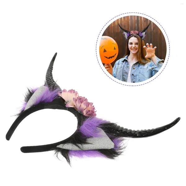 Bandanas Horn Mädchen Kleidung Halloween Party Cosplay Kopfschmuck Prop Haarreifen Lustige Hörner Haarband Ochse