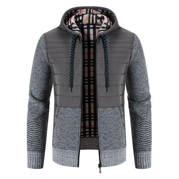 Jaqueta Masculina Outono Inverno Moletons Casacos Outwear Corta-vento Com zíper roupas Jaquetas Casaco Exterior Esportivo Casual Stripe Xadrez Pullovers