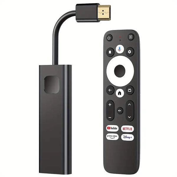 Dcolor Android TV Stick - Dispositivo di streaming HD 4K con Chromecast - ROM da 16 GB - Compatibile con Netflix Google Assistant - Android TV 11 più recente