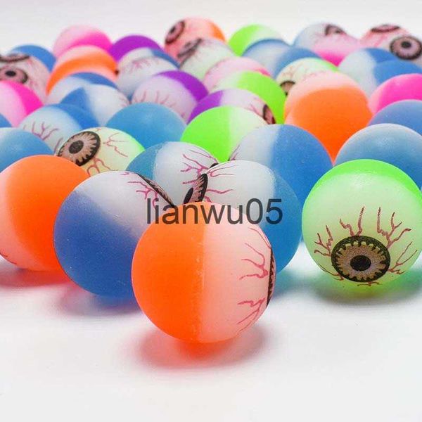 Decoración de fiesta, 1 unidad, 10 Uds., pelotas que rebotan, juguetes de globo ocular de Halloween, bola hinchable, ojos de muñeca de plástico para DIY, ojos de juguete, juguete de animales, artesanía DIY x0803