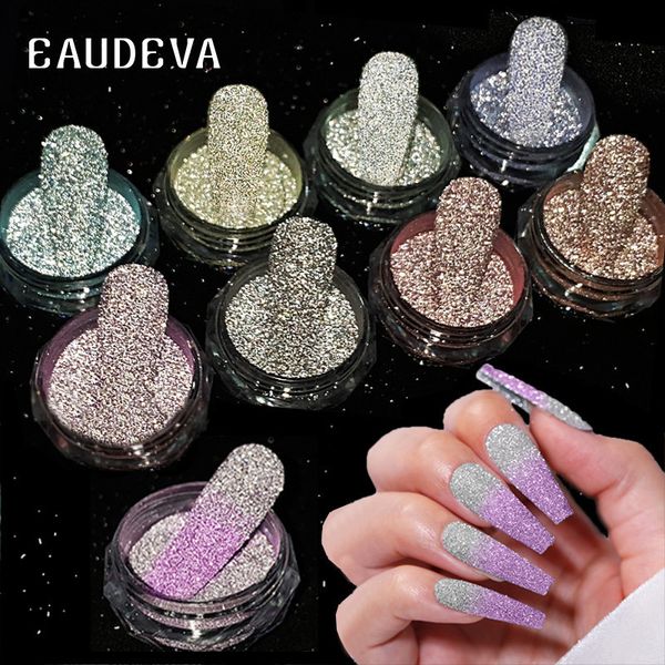 Pó Térmico Refletivo Glitter para Unhas Brilhante Cristal Lantejoula Pigmento Cromado UV Gel Verniz Arte Decoração 230802