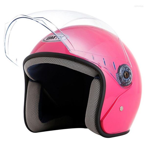 Capacetes de motocicleta à prova de vento 3/4 capacete de meia face aberta Autocycle Capacete motocicleta elétrica bicicleta equitação capacete de segurança ABS Dot