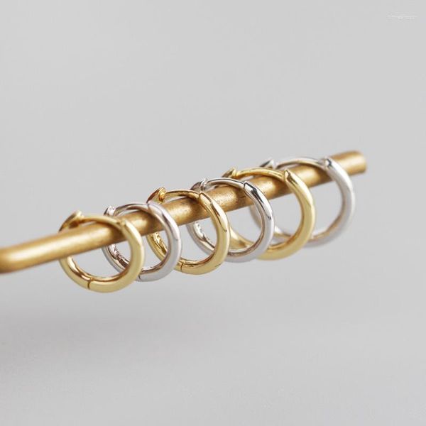 Creolen, 3 Paar, 925er Sterlingsilber, kleine Huggie-Ohrringe für Damen, hypoallergen, minimalistisch, Knorpel, Gold/Silber, 7 mm, 8 mm, 9 mm