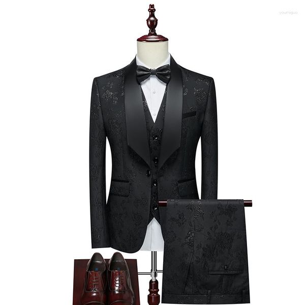 Männer Anzüge 2023 Jugend Mode Casual Business Explosive Männliche Abendkleid Bräutigam Anzug M-6XL Drei-stück Set