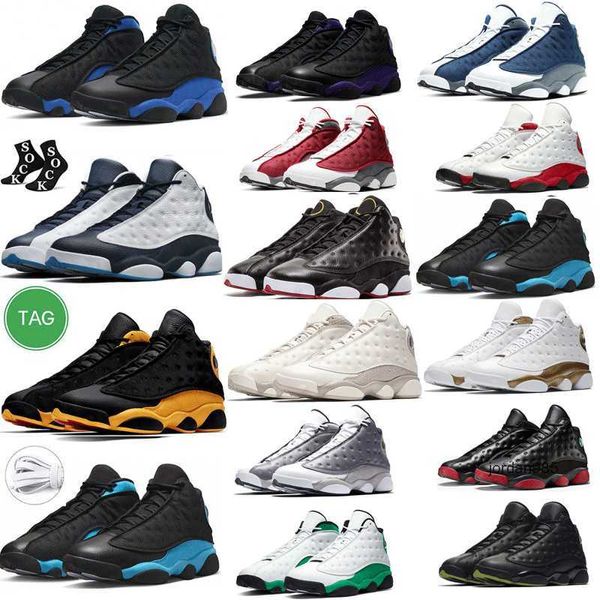 2024 Black Cat Flint Basketballschuhe Black University French Blue Männer Frauen Bred Navy Court Purple Playoff Red Flint Del Sol He Got Game Sportschuhe Turnschuhe Größe 13