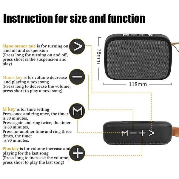 Tragbare Lautsprecher Bluetooth -Lautsprecher tragbarer Soundbox Mini Music Wireless Subwoofer -Tieftöner -System laut